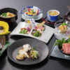 会席料理の6〜9品が綺麗な器に盛り付けられた写真